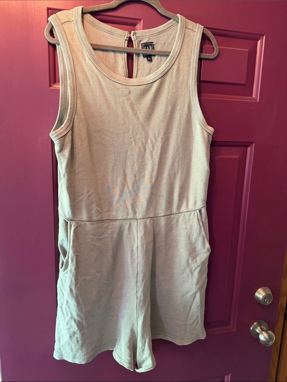 GAP Light Sage Green Sleeveless Romper